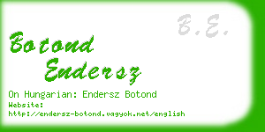 botond endersz business card